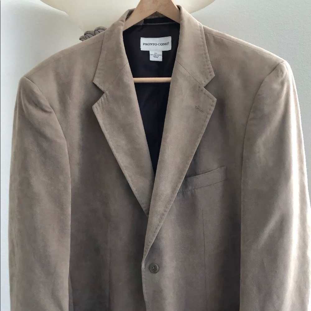 Pronto Uomo Tan Suede Lightweight Sport-coat S XL